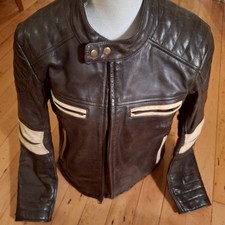 AJS Leder-Motorradjacke von Louis Gr. 50 mit Protektoren