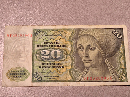 Deutsche mark banknote 20 - 20,