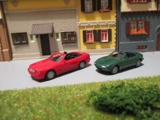 WIKING 1:87 H0 Konvolut PKW Cabrio offen Mercedes 500 SL R129 + Mazda MX-5 NA