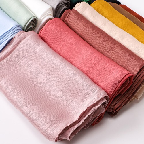 Damenschal geknitterter satin - damenschal,