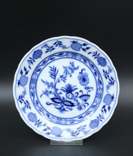 Oscar Schaller ZWIEBELMUSTER Kuchenteller Teller blau weiß Porzellan ø 19,5 cm