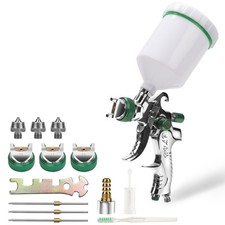 HVLP Lackierpistole Druckluft Spritzpistole Sprühpistole 3 Düsen 1,4mm 1,7mm,2mm