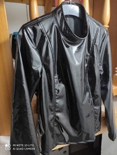 Lackbluse PVC Shirt  Schwarz