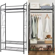 Garderobenschrank Kleiderschrank Kleiderständer offen Garderobe Metall Ablagen