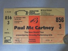 Paul McCartney 1993 Concert Ticket Konzertkarte Billet ex Beatles Biglietto