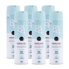 8x4 Deo-Spray Fresh Lime 150 ml – 6x 48h Schutz ohne Aluminium