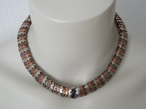Vintage kette collier schuppen - vintage,