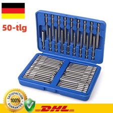 50tlg Schraubendreher Bitsatz 75mm Lange Spezial Set Sicherheits Schrauben