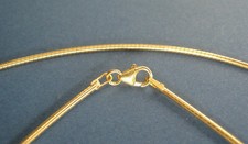 Omega Reif 1,5 mm vergoldet 40 / 42 / 45 / 50 cm 925 Silber Halsreif Collier