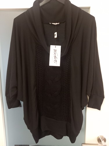 Schwarzer pullover mit - schwarzer,