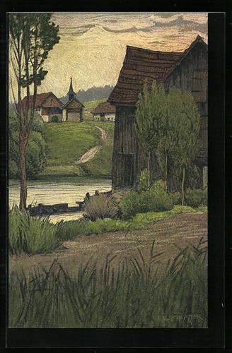 Künstler ernst e - künstler-ak,