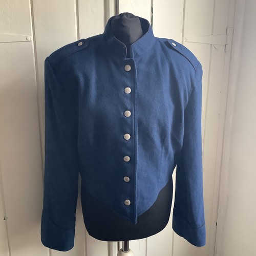 Mittelblau cropped wolle - mittelblau,
