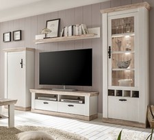 Wohnwand Pinie weiß / Oslo