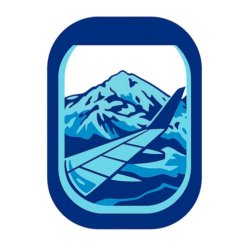 Airplane window sticker 9x9cm - window,