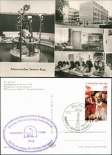 Ansichtskarte Burg (bei Magdeburg) Astronomisches Zentrum 1976  Sonderstempel