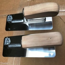 2 Stk. rostfreie Edelstahl-Kelle Venezianische glaettekelle   Lehmputz Spachtel 