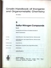 Gmelin handbook of inorganic and organometallic chemistry; S. Sulfor nitrogen co
