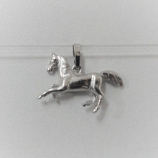 Pferde Anhänger Pferdeschmuck Pferdesport Pony Reiter Kinder Hobby Silber 925/-