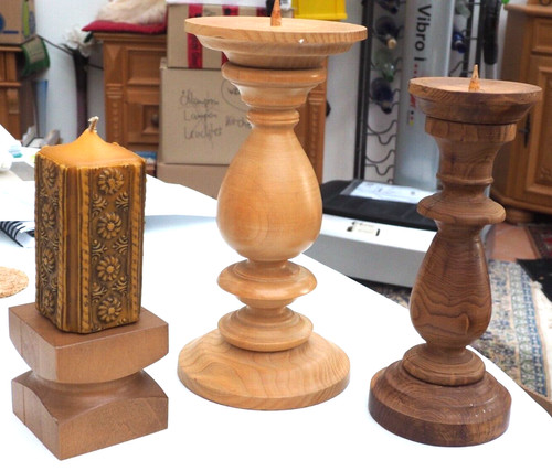Antike kerzenleuchter holz - antike,