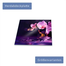Herdabdeckplatte Abdeckung Ceranfeld Abdeckplatte Orchidee Schneidebrett Glas
