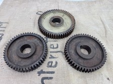 3x Altes Zahnrad Zahnräder Metall Transmissionsrad Industrial Industry Rost 9337