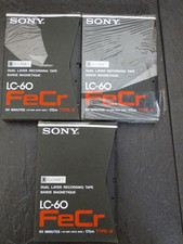 SONY ELCASET LC-60 FeCr NEW UNUSED  EINGESCHWEISST  3 STÜCK 3 PIECES SEALED