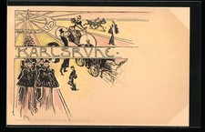 Künstler-AK Karlsruhe, Frau