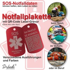 Notfall Plakette QR-Code