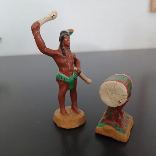 Indianer mit trommel elastolin - trommel,