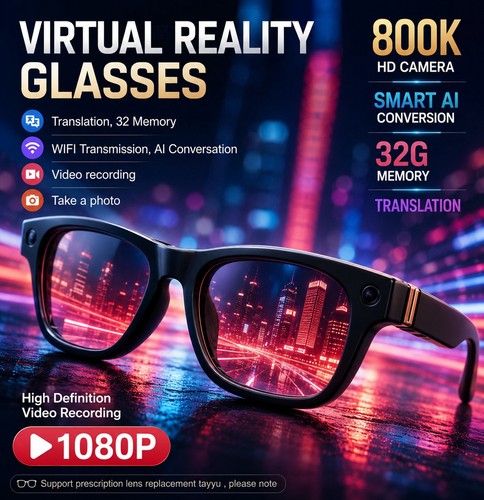 Smart glasses 1080p - ai, hd