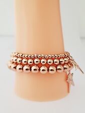 Sommer 2025  Kugel Armbänder 3er Set "Roségold" 18+3 cm Messing  inkl. Versand