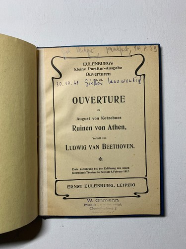 Noten beethoven ouverture zu - noten., beethoven.