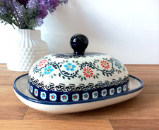 Original Bunzlauer Keramik Butterdose Butterschale 250 Gramm Butter Handarbeit