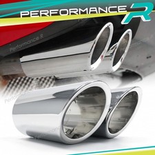 2x Edelstahl Auspuffblenden