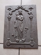 Reliefbild aus Metall - Kunstguß? - Maria mit Jesuskind - ziemlich schwer