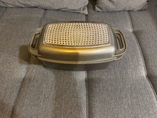 Aluguss Bräter mit Deckel in Granit Optik mit Antihaftbeschichtung 