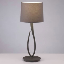 Mantra Iluminación Lua Tischleuchte Schreibtischlampe mit textilem Schirm 25363