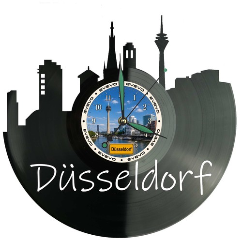 Düsseldorf wanduhr skyline - düsseldorf,