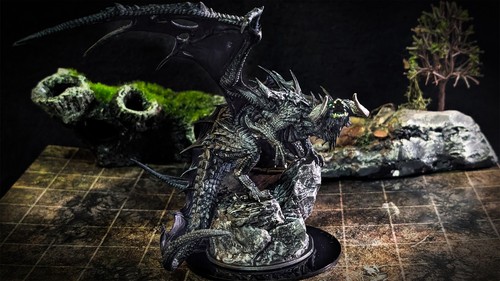 Miniatur black dragon - black, |