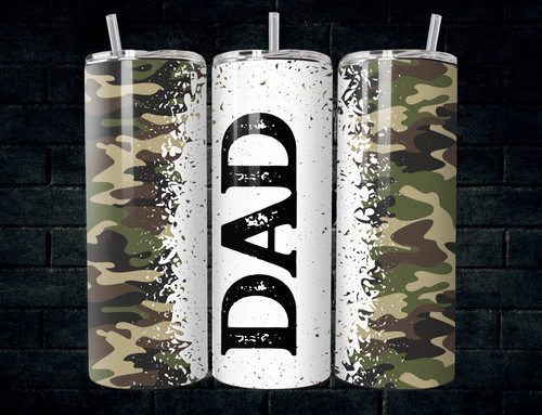 Army camouflage dad 20oz - dad,
