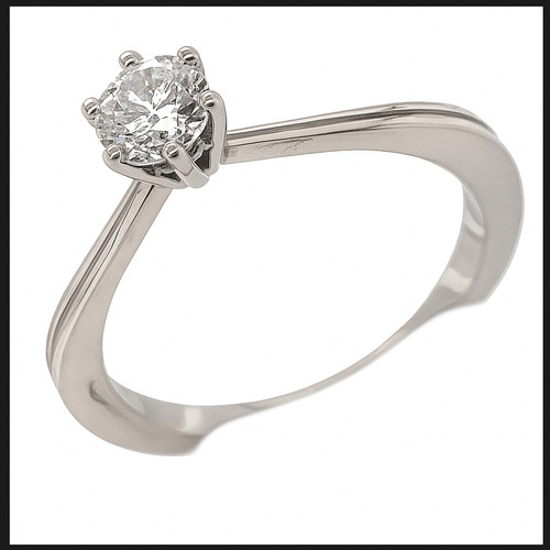 18k 750 gold solitaire ring - 18k,