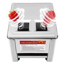 Mxmoonant Elektrischer Fleischschneider (mit Delle/Kratzer), 3.5 mm + 10 mm,