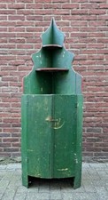 Antike Eckschrank, Buffetschrank, Küchenschrank, Kieferholz Biedermeier Dänemark