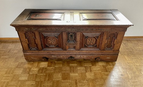 Antike hochzeitstruhe von 1785 - antike,