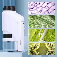 Bildungs Taschenmikroskop für Kinder 60-120x Mini Mikroskop mit LED Beleuchtung