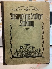 altes Buch (Schulbuch) "Auswahl aus deutscher Dichtung"
