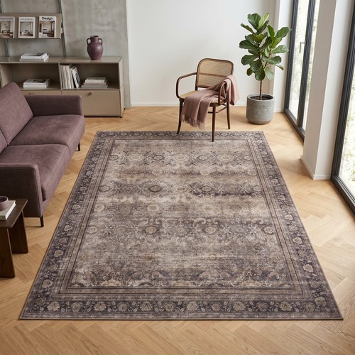 Waschbarer teppich braun - teppich,