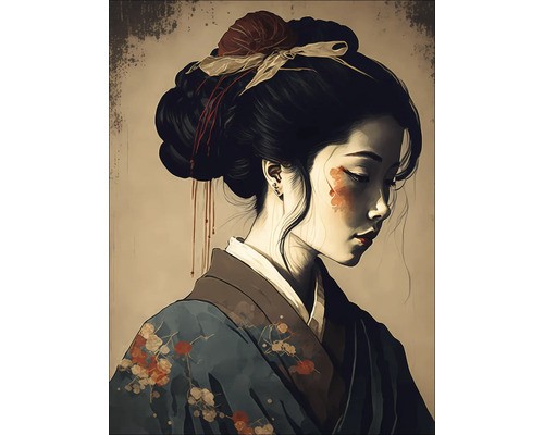 Glasbild geisha gla2718 - glasbild,