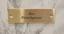 MESSINGSCHILD Türschild - rechteckig 80x25mm - mit Ihrer WUNSCHGRAVUR