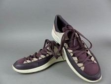 Ecco Damen Schuhe Sneaker Gr. 38 Leder Lila/Flieder/Rosa Turnschuhe (W)